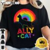 Allycat LGBT Cat With Ally Pride Rainbow T Shirt2 1