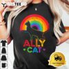 Allycat LGBT Cat With Ally Pride Rainbow T Shirt3 1