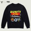 Aunty Of The Birthday Boy Toy Familly Matching Story T Shirt3