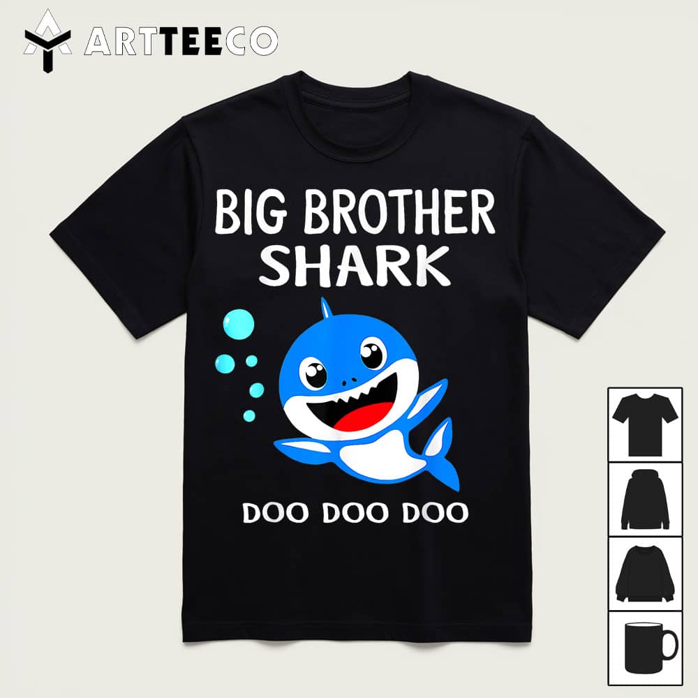 Brother Of The Shark Birthday Boy Girl Party Family T Shirt1