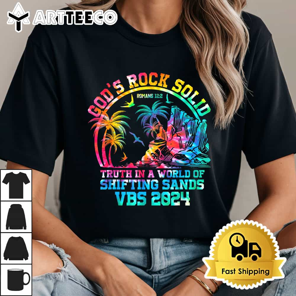 Gods Rock Solid Breaker Rock Beach VBS 2024 Christian T Shirt1