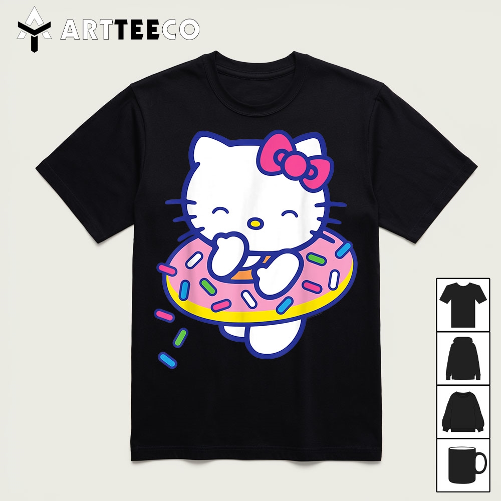 Hello Kitty Donut Sprinkles Floaty Summer Swimming T Shirt1