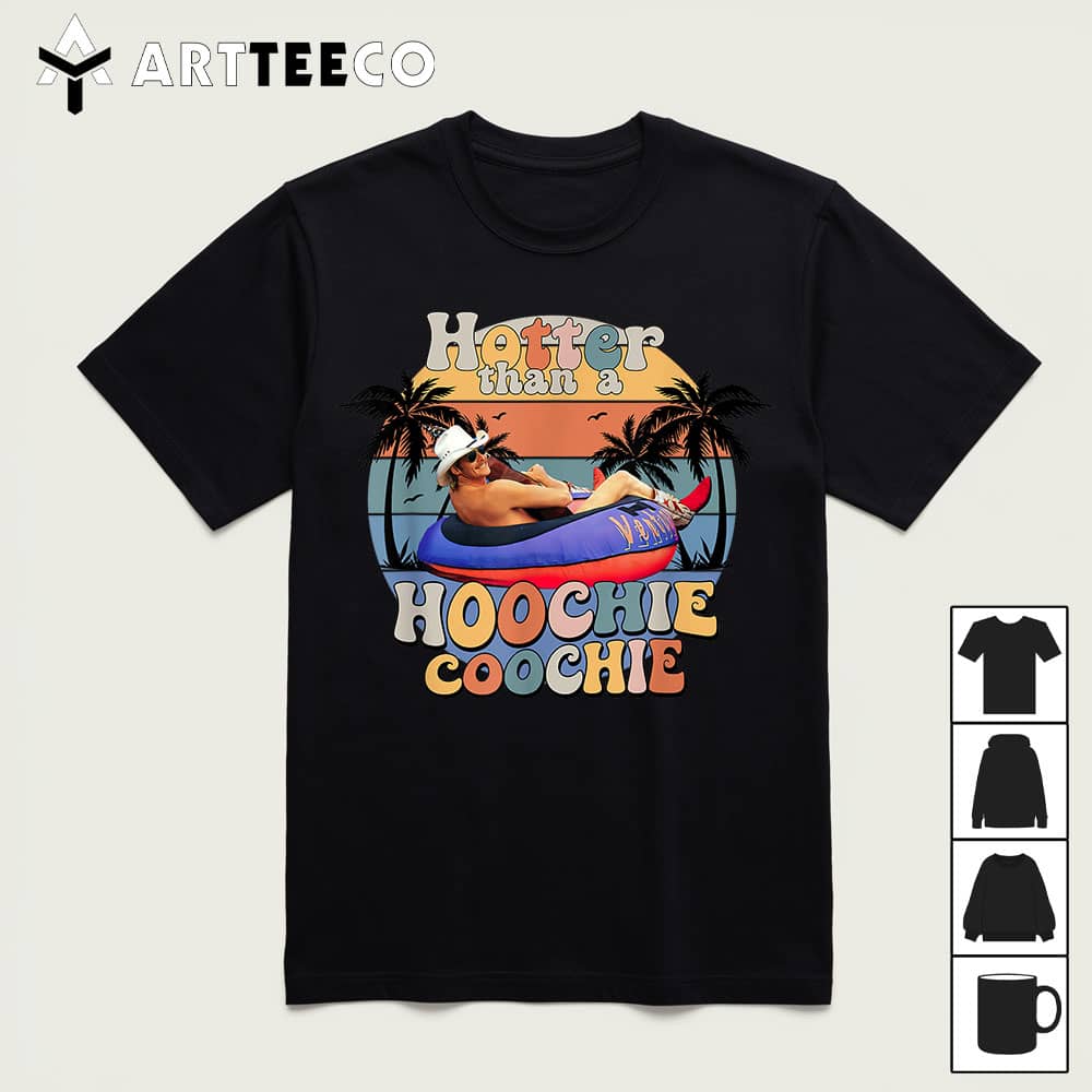 Hotter Than A Hoochie Coochie Funny Retro Men Country Music T Shirt1