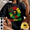 Juneteenth Accentors Sunflower African American Black Pride T Shirt1