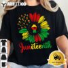 Juneteenth Accentors Sunflower African American Black Pride T Shirt2