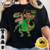 Juneteenth Black King Riding T Rex Dino Funny Boys Kids Flag T Shirt2