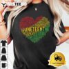 Juneteenth Heart Black History Afro American African Freedom T Shirt3