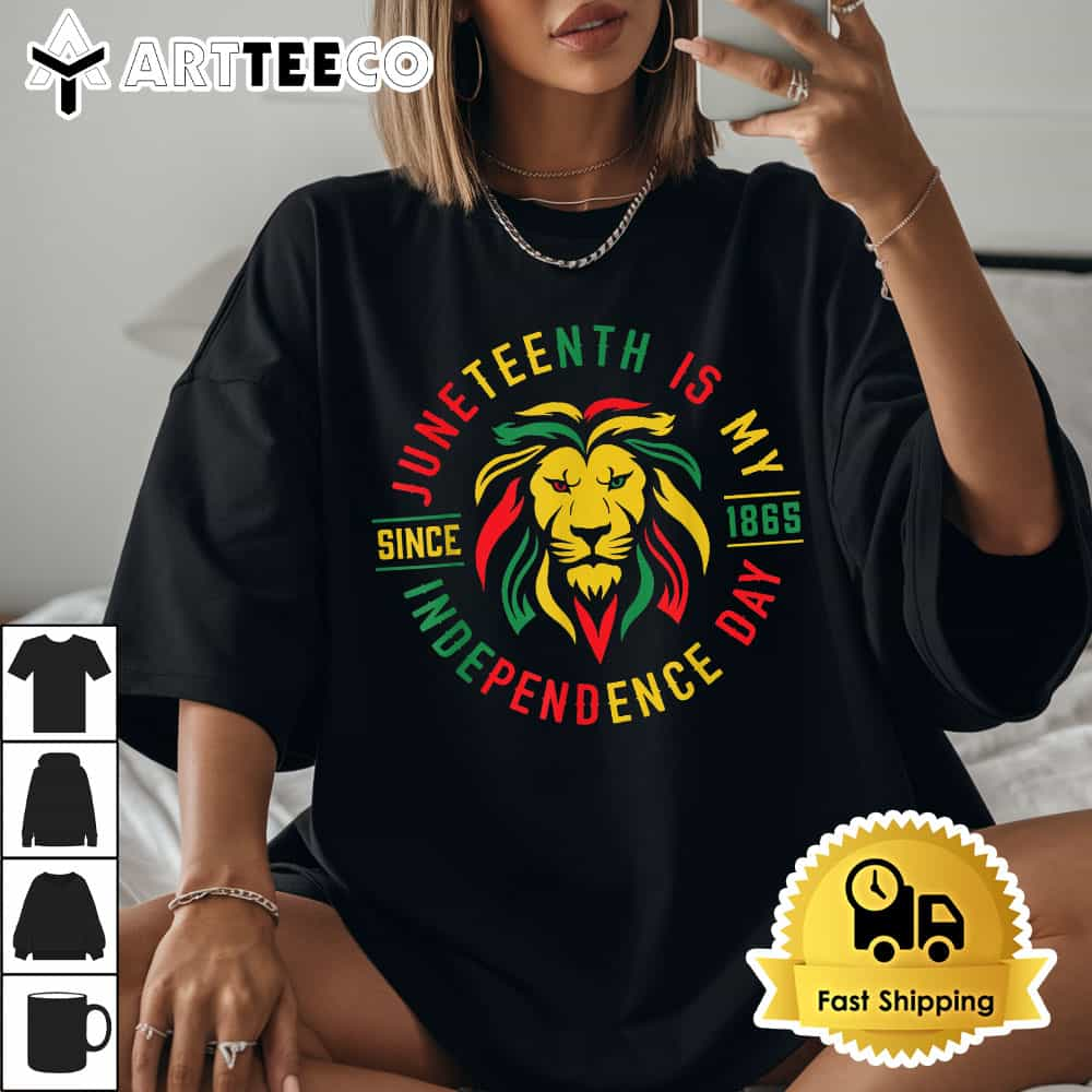 Juneteenth Is My Independence Day Lion Free Ish Since 1865 T Shirt1