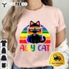 LGBT Ally Cat Be Kind Gay Rainbow Funny LGBTQ Flag Gay Pride T Shirt1