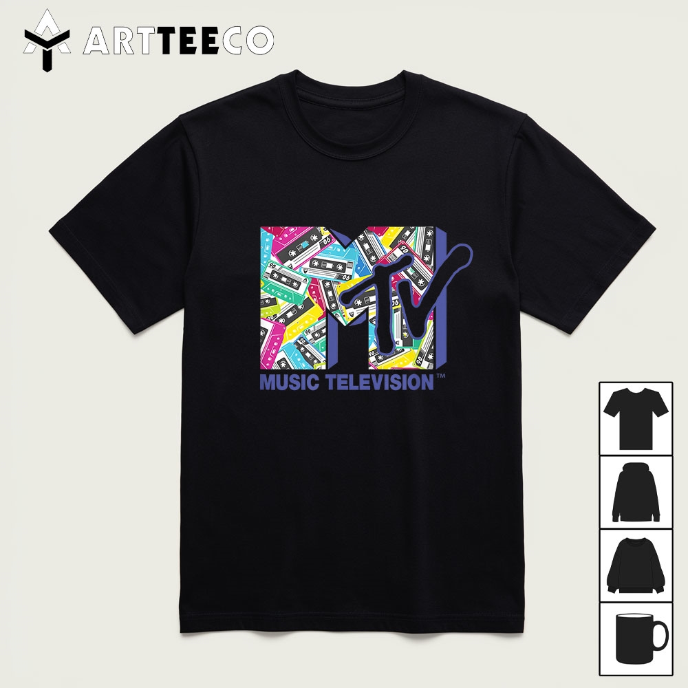 Mademark x MTV The official MTV Logo with the classic 80s tapes T Shirt1