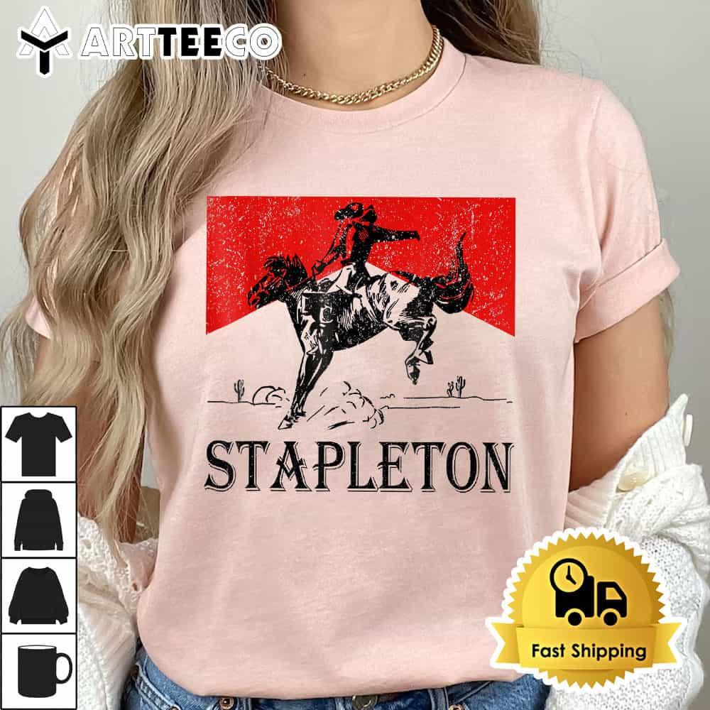 Mens Cowboy Stapleton First Name Personalized Birthday T Shirt1