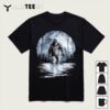 Mens Women Bigfoot Shirt Moon Lunar Shirt Sasquatch T Shirt1