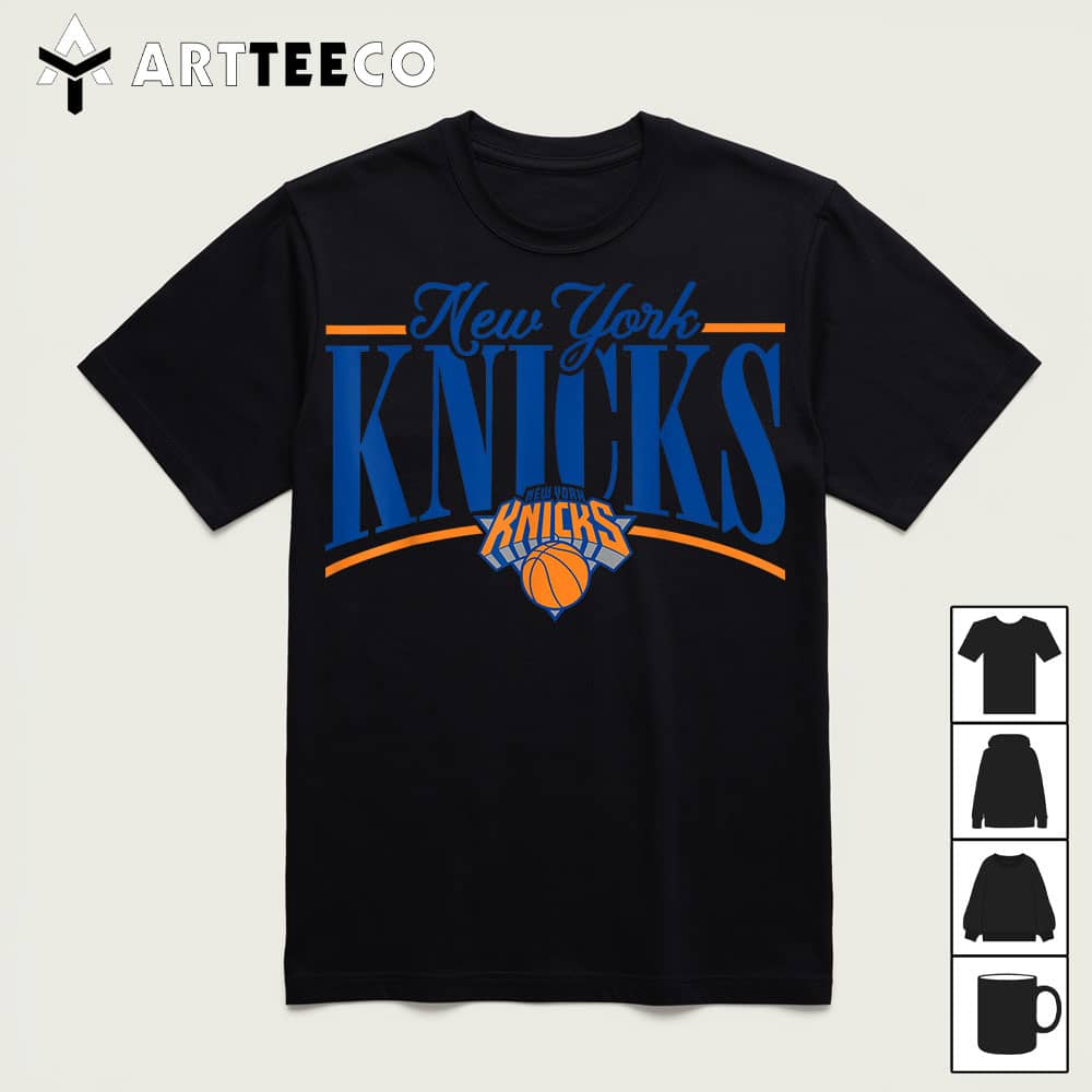 NBA New York Knicks Logo Arch T Shirt1