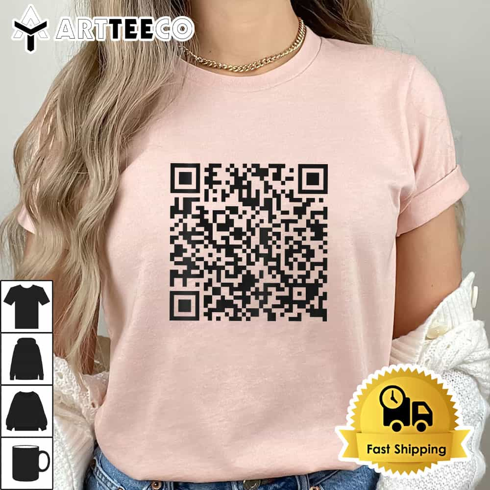 Unique QR Code with Humorous Hidden Message T Shirt1