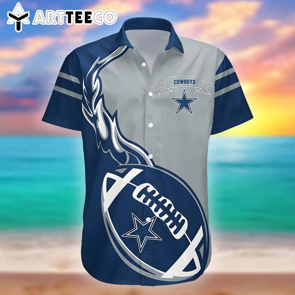 Dallas Cowboys Hawaii Shirt Flame Ball NFL