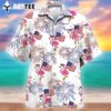 Flamingo Hawaii Shirt 4th Of July Shirt Flamingo And Flag Red And Blue Firework Trendy Hawaiian Shirt