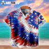 Hawaiian American Flag Gradient Star Print Mens Trendy Hawaiian Shirt Independence Day Trendy Hawaiian Shirt