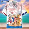 Independence Day American Shorthair Cat Patriotic Hawaiian Shirt