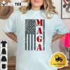 MAGA Flag Shirt Gray and Red Distressed American Flag T Shirt3