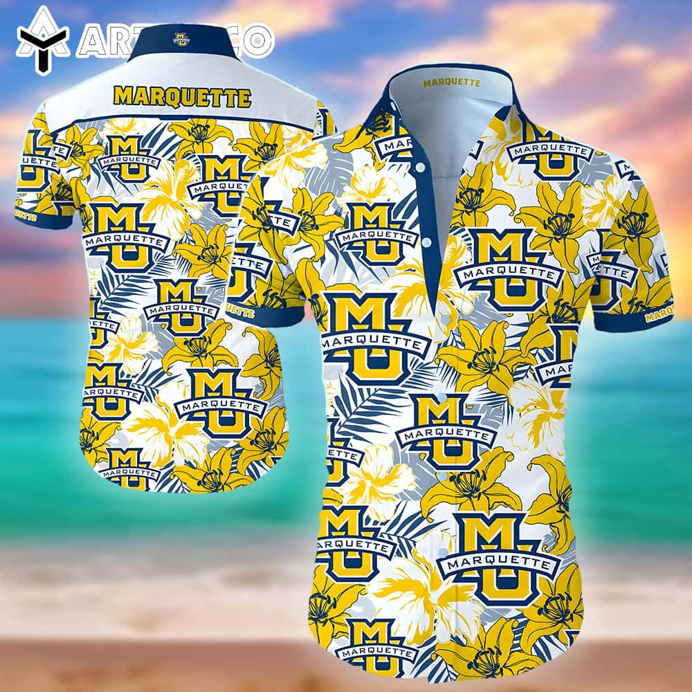 Ncaa Marquette Golden Eagles Special Style Trendy Hawaiian Shirt Aloha Shirt