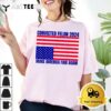 Trump 2024 Convicted Felon American Flag Distress T Shirt2