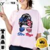 Ultra Maga Shirt US Flag Trump Girl Messy Bun Ultra Mega T Shirt2