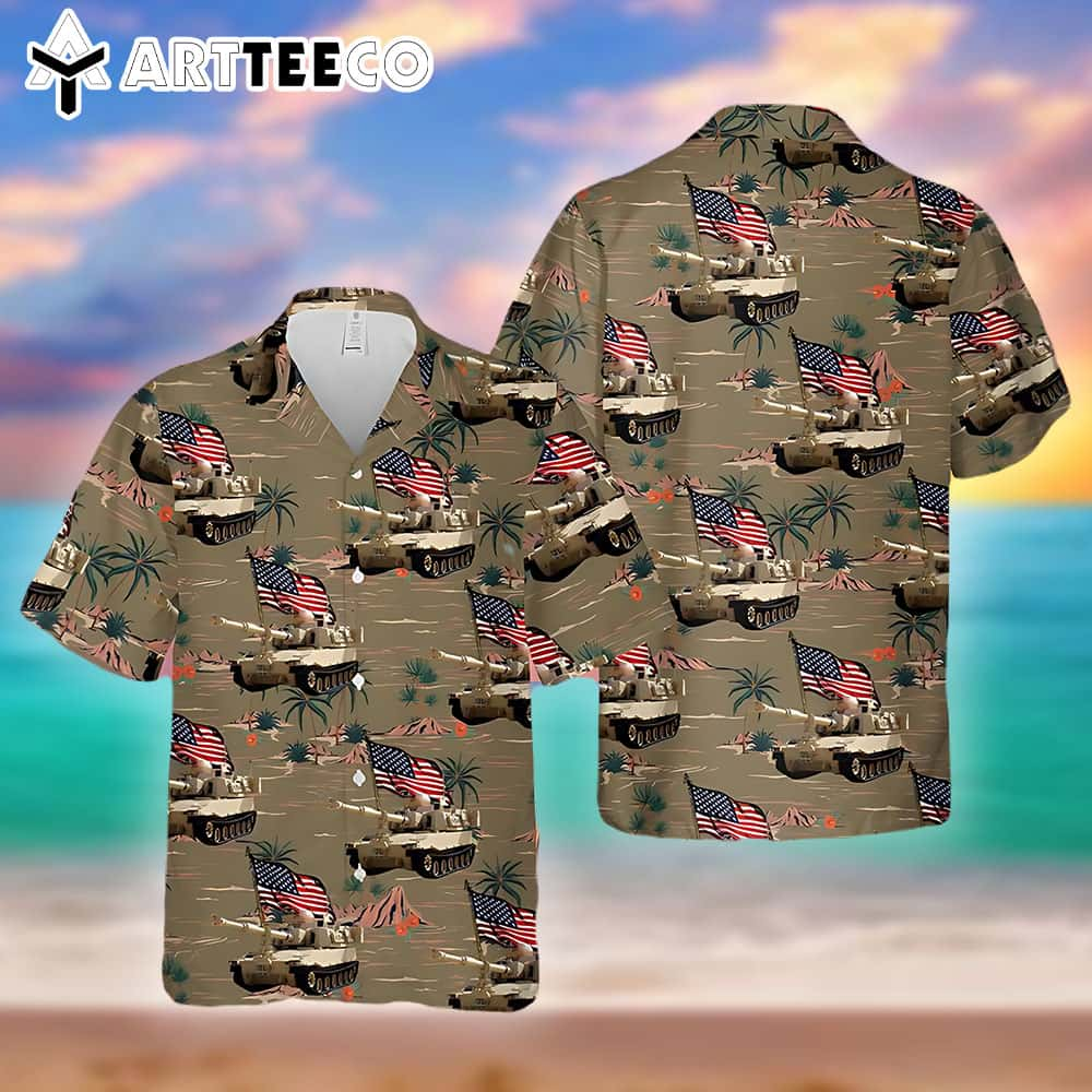 Us Army Paladin Tank 4th Of July Trendy Hawaiian Shirt