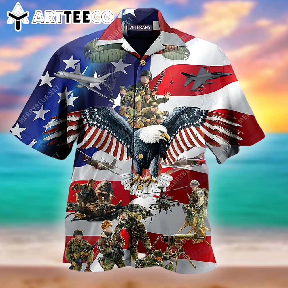 Veteran Hawaiian Shirt Veteran Independence Day 4th Of July Hawaii Aloha Shirt