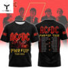 Ac Dc Pwr Up Tour 2024 Design Black 3d T shirt