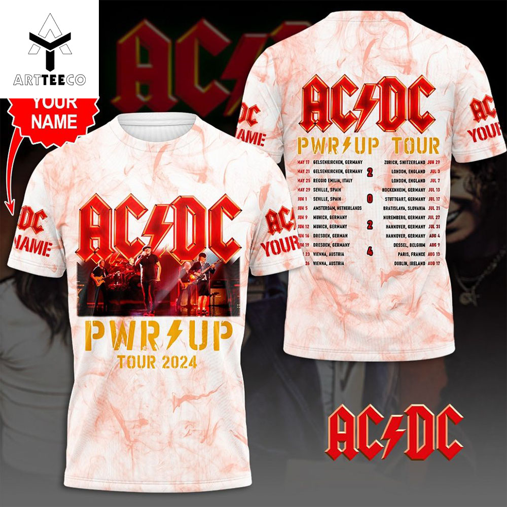 Ac Dc Pwr Up Tour 2024 Special Design 3d T shirt