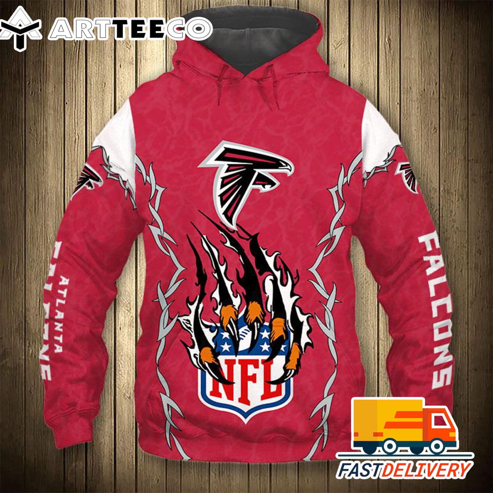 Atlanta Falcons Style Monster Claws 3D Shirt Unique gifts For Fans All Over Print