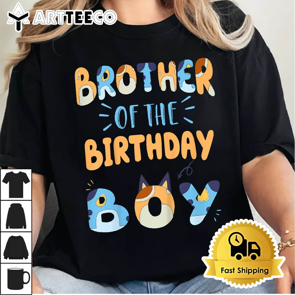 Brother Of The Birthday Boy Dog Family Party T shirt1