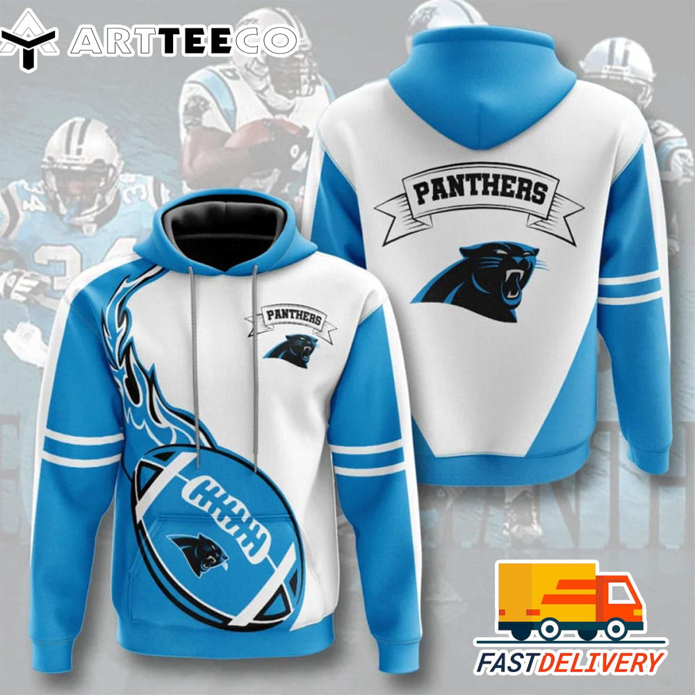 Carolina Panthers Style Flame Ball 3D Shirt Unique gifts For Fans All Over Print