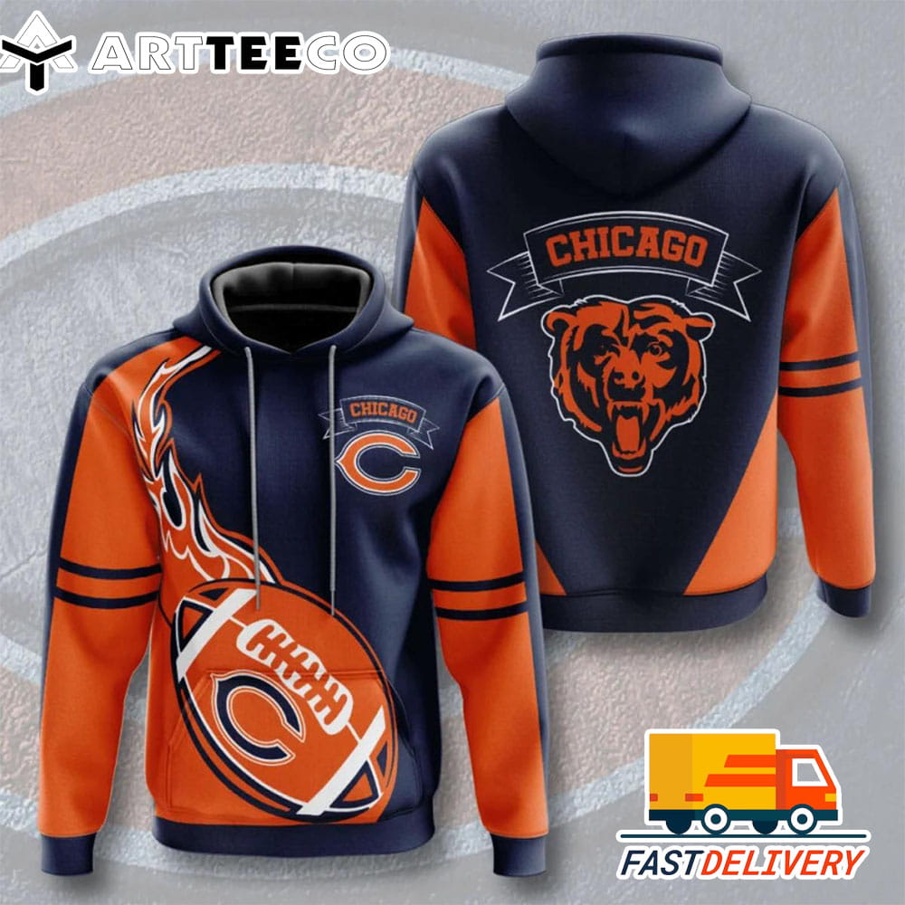 Chicago Bears Style Flame Ball 3D Shirt Unique gifts For Fans All Over Print