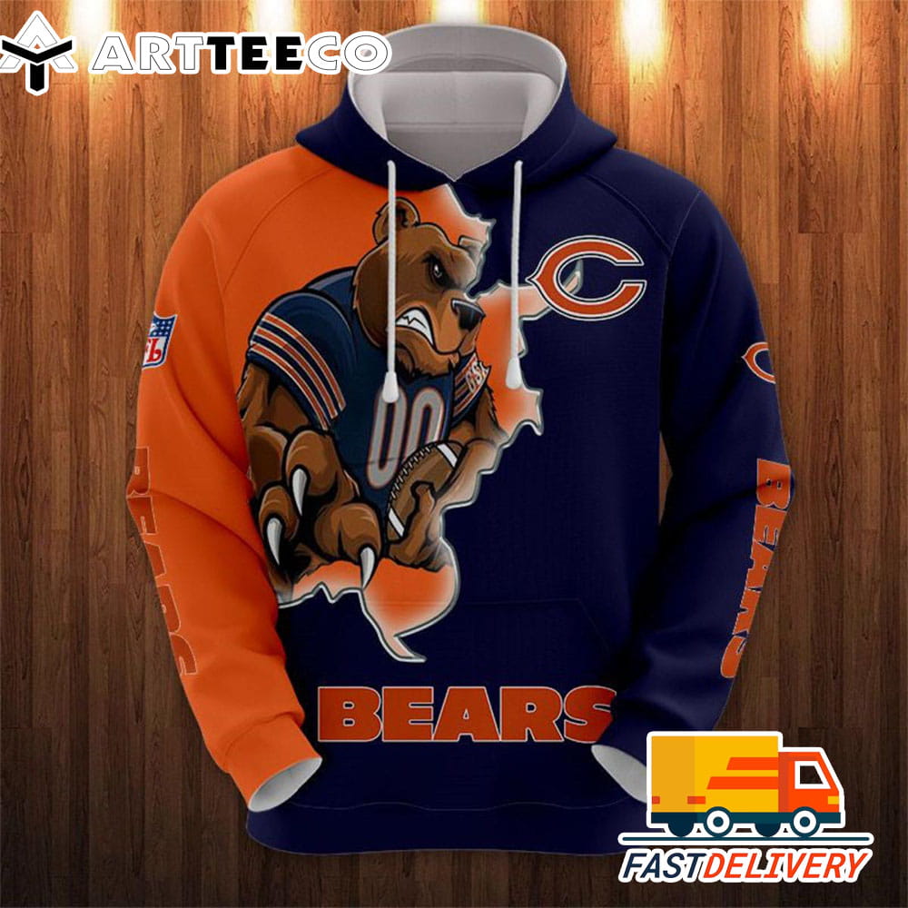 Chicago Bears Style Mascot 3D Shirt Unique gifts For Fans All Over Print