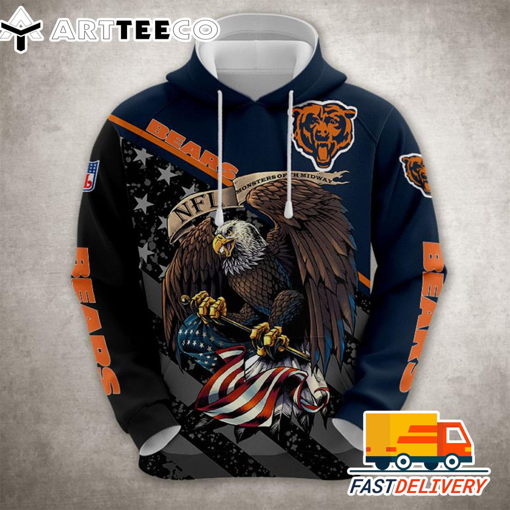 Chicago Bears Style Ultra Eagle 3D Shirt Unique gifts For Fans All Over Print