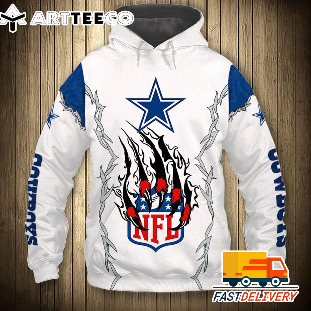 Dallas Cowboys Style Monster Claws 3D Shirt Unique gifts For Fans All Over Print