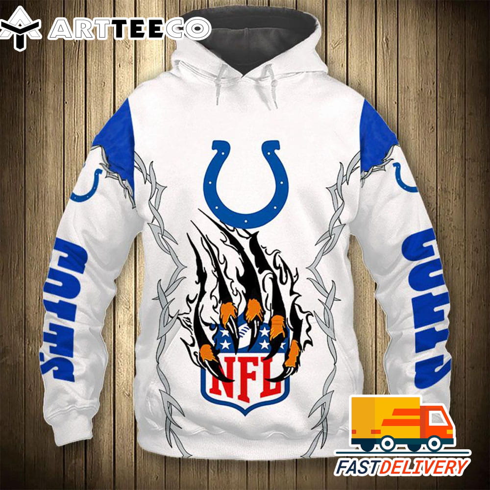 Indianapolis Colts Style Monster Claws 3D Shirt Unique gifts For Fans All Over Print