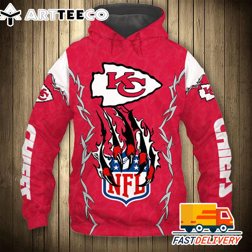 Kansas City Chiefs Style Monster Claws 3D Shirt Unique gifts For Fans All Over Print