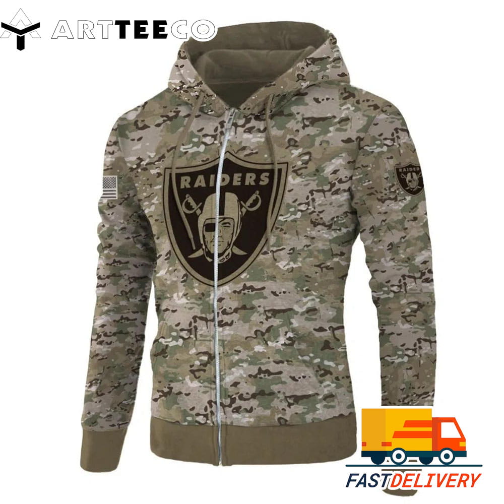 Las Vegas Raiders Army Style 3D Shirt Unique gifts For Fans All Over Print