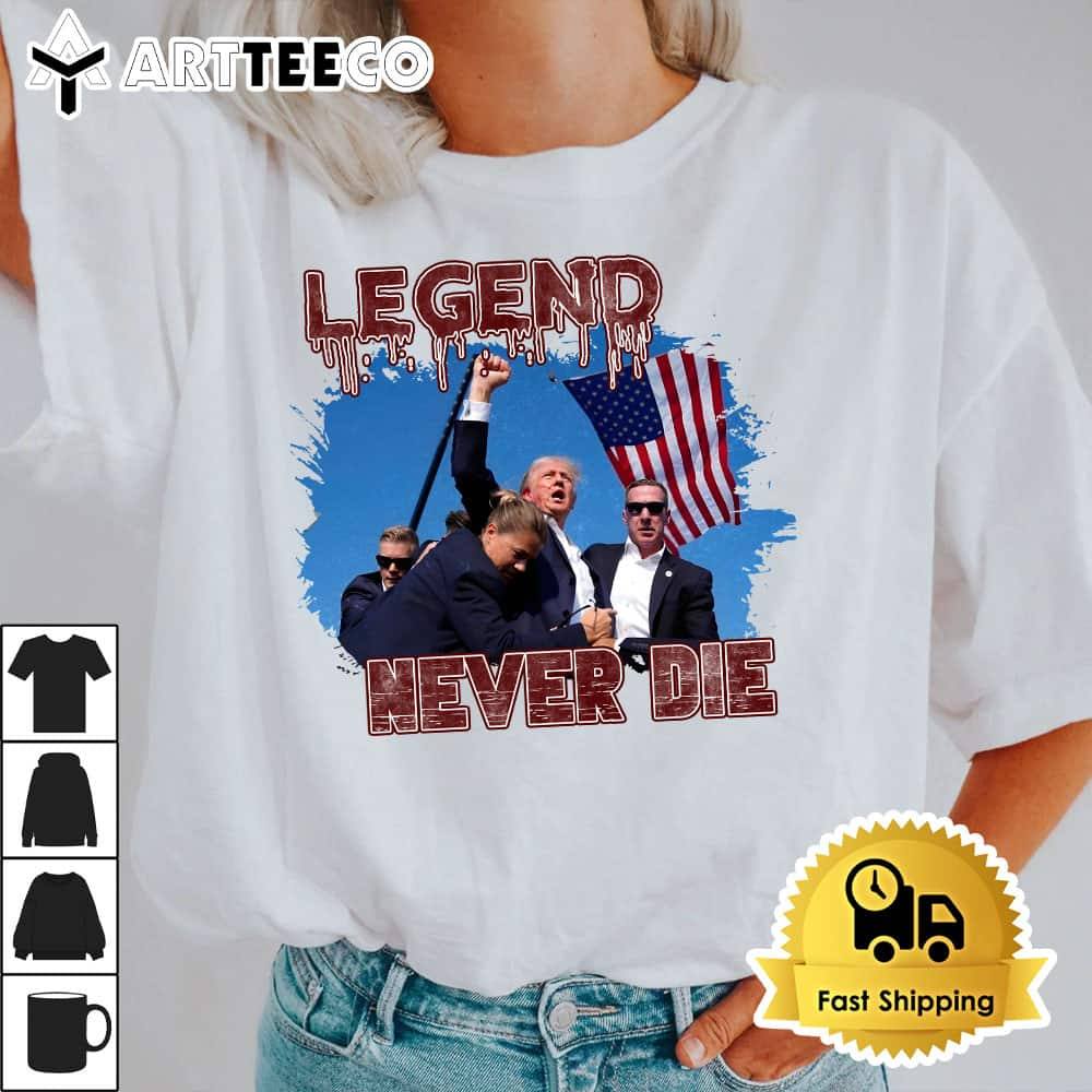 Legend Never Die Trump 2024 Shooting Shirt