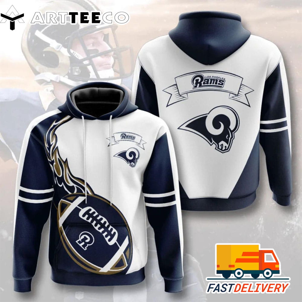 Los Angeles Rams Style Flame Ball 3D Shirt Unique gifts For Fans All Over Print