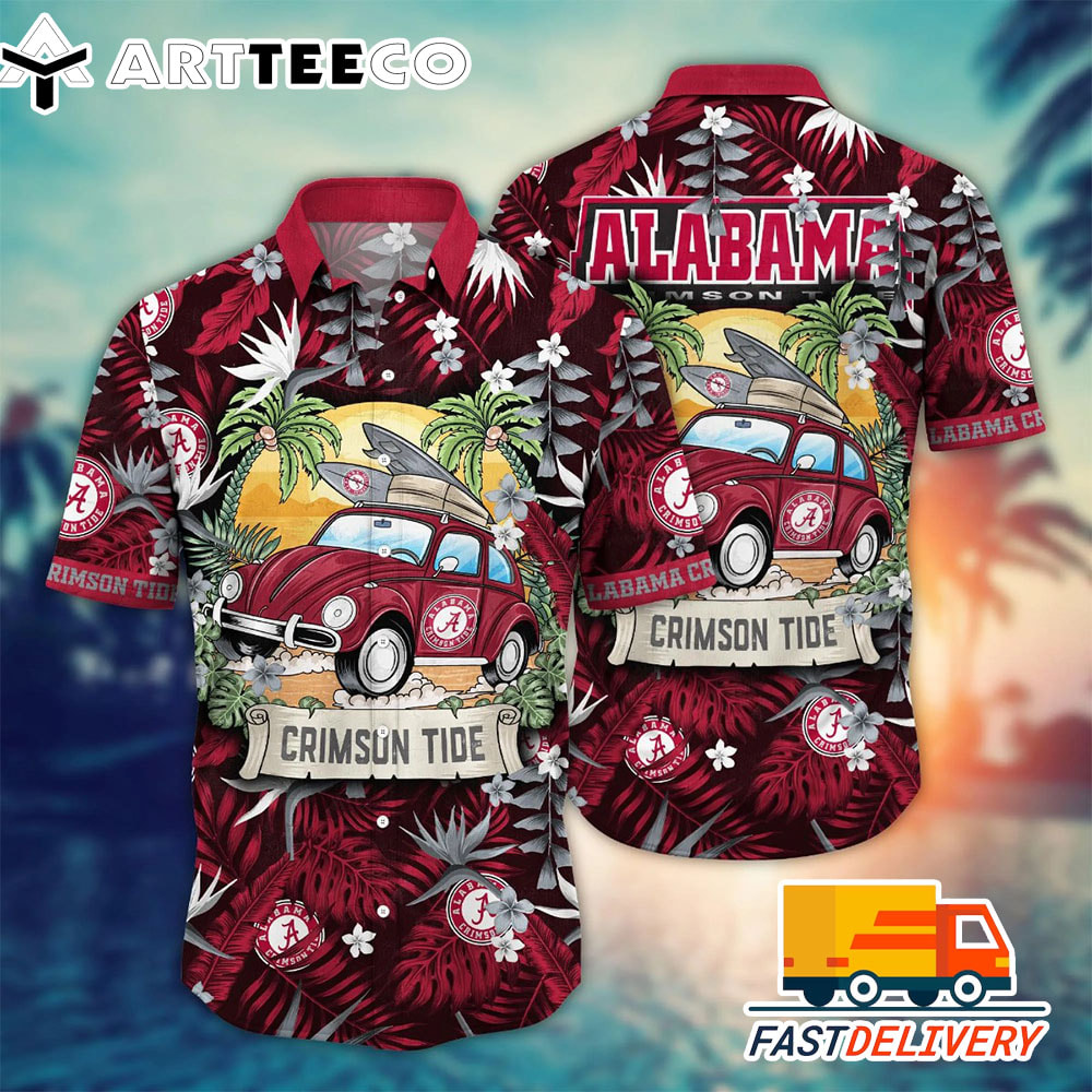 NCAA Alabama Crimson Tide Hawaiian Shirt Vacation Gift For Fans Football Lover