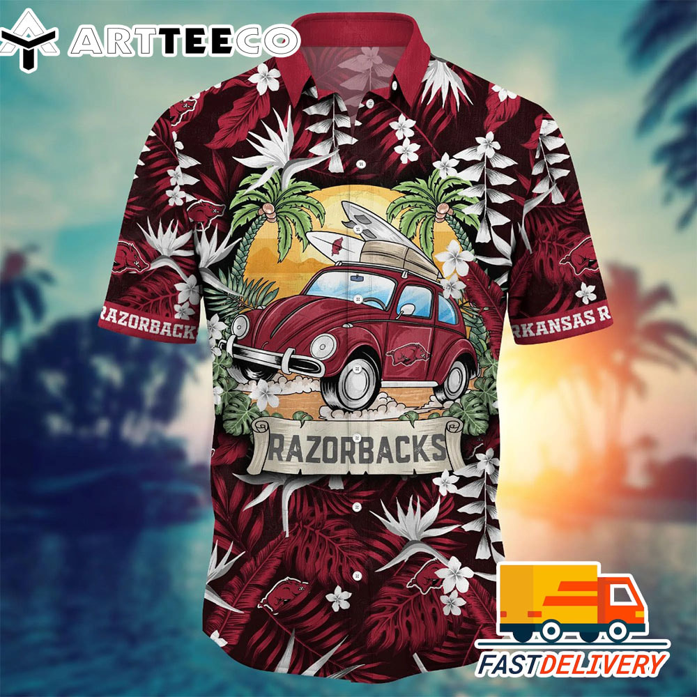 NCAA Arkansas Razorbacks Hawaiian Shirt Vacation Gift For Fans Football Lover