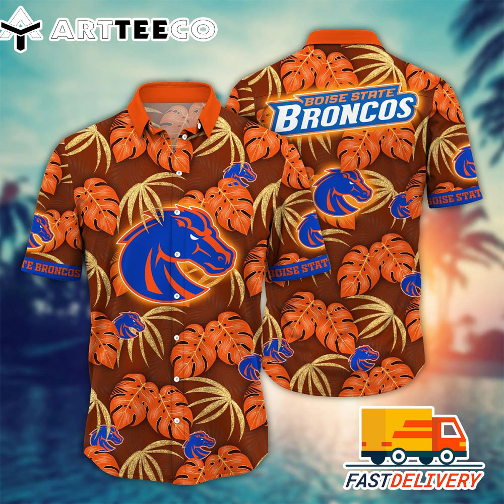 NCAA Boise State Broncos Hawaiian Shirt Flower Gift For Fans Football Lover