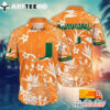 NCAA Miami Hurricanes Hawaiian Shirt Tropical Flower Gift For Fans Football Lover