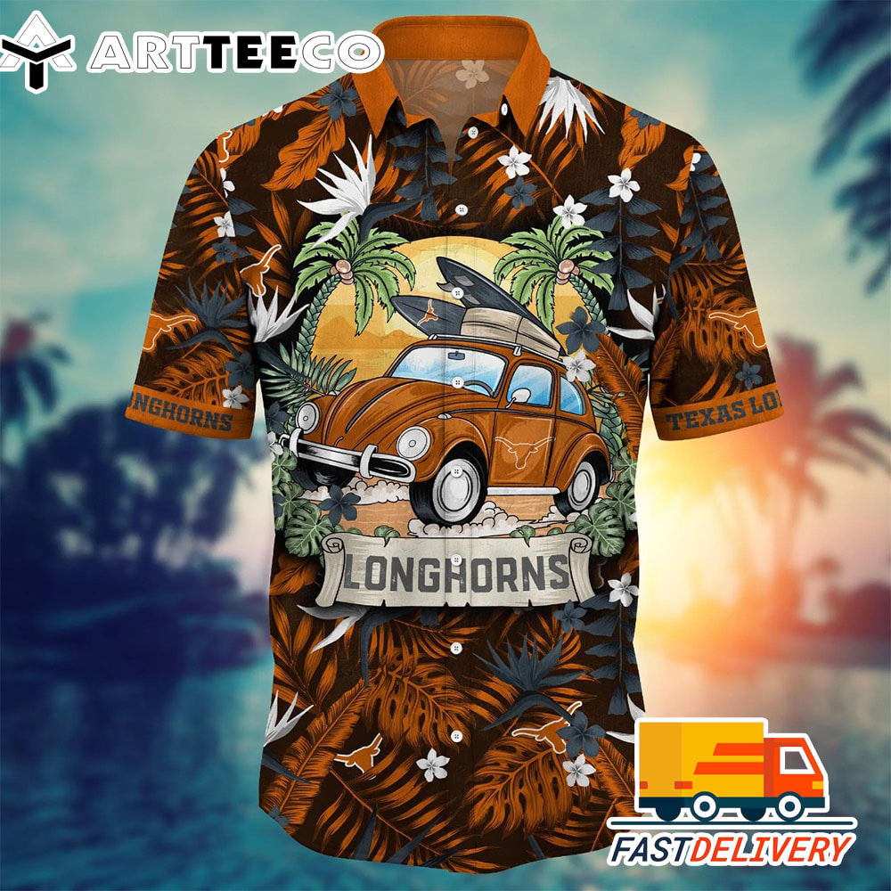 NCAA Texas Longhorns Hawaiian Shirt Vacation Gift For Fans Football Lover