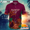 NCAA Virginia Tech Hokies Hawaiian Shirt Tropical Tree Gift For Fans Football Lover