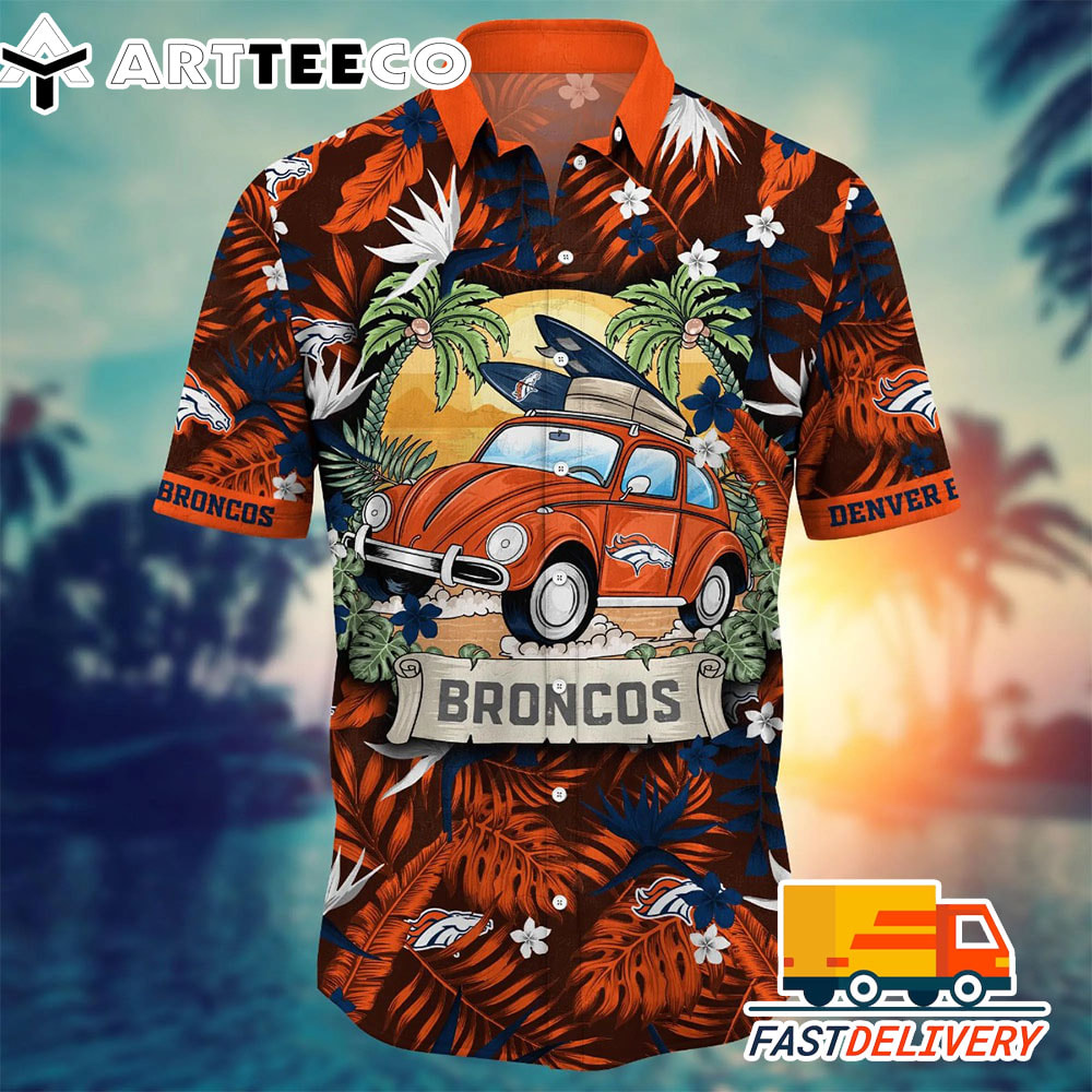 NFL Denver Broncos Hawaiian Shirt Style Vacation Gift For Fans Football Lover