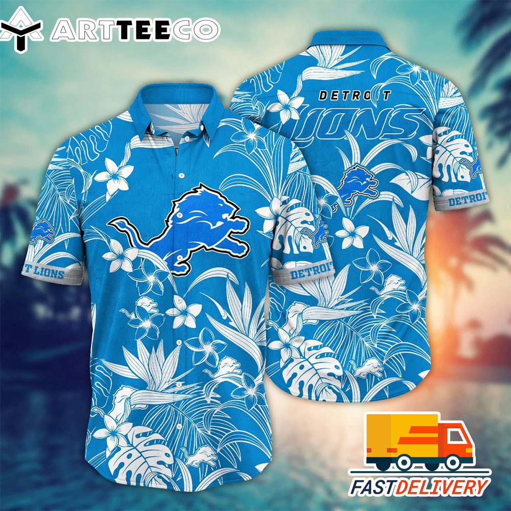 NFL Detroit Lions Hawaiian Shirt Style 5 Gift For Fans Football Lover